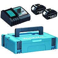 MAKITA Li-ion LXT 18V 2 × battery 3.0 Ah BL1830B + charger DC18RC + Makpac - Charger and Spare Batteries