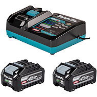 MAKITA Li-ion XGT 40V Set 2 × BL4040F 4Ah Battery + DC40RA Charger - Charger and Spare Batteries