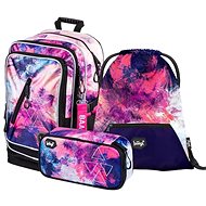 BAAGL 3 SET Abstract: Backpack, Pencil Case, Gymsack - School Set