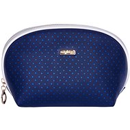 Round Blue triangles - Make-up Bag
