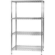 MANUTAN, basic, 180 x 90,7 x 61 cm, 4 shelves, silver - Shelving Unit