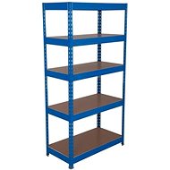 MANUTAN Basic, 176 x 120 x 30 cm, 175 kg / shelf, 5 chipboard shelves, blue - Shelving Unit