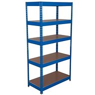 MANUTAN Basic, 176 x 120 x 60cm, 175kg/shelf, 5 chipboard shelves, blue - Shelving Unit