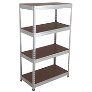 MANUTAN Basic, 176 x 150 x 60 cm, 175 kg / shelf, 4 chipboard shelves, galvanized - Shelving Unit