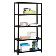 MANUTAN, basic, 200 x 100cm, 500kg, 5 shelves, black - Shelving Unit