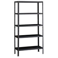 MANUTAN, basic, 180 x 90cm, 250kg, 5 shelves, black - Shelving Unit