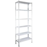 MANUTAN, basic 199 x 75 x 30cm, 180 kg, 6 shelves, white - Shelving Unit