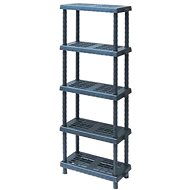 MANUTAN, basic, 188 x 72.5 x 35cm, 5 shelves, black - Shelving Unit