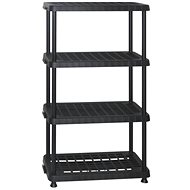 MANUTAN, basic, 136 x 81 x 39.2cm, 4 shelves, black - Shelving Unit
