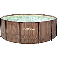 MARIMEX Swimming pool with structure Florida 3,66 × 1,22 m with skimmer - motif TEAK - Pool