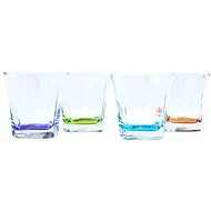 LAV TRUVA whiskey flask 28 cl, mix of 4 colours 4 pcs - Glass