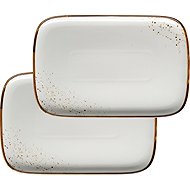 Mäser Set of rectangular plates 2 pcs 30 × 20 cm, white with brown dots PINTAR - Set of Plates