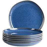 Mäser Set of shallow plates 27 cm 6 pcs, blue CORDELIA - Set of Plates