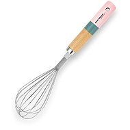 Whisk with wooden handle - pink-blue - Whisk
