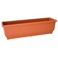 DK PLAST Self-watering box without bowl AQUA GLORIA 60 cm, terracotta - Flower Box