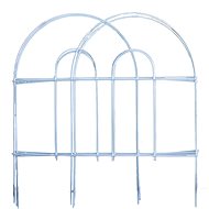 M. A. T. Group Garden fence 45cmx3m metal, white (7pcs) - Metal Fence