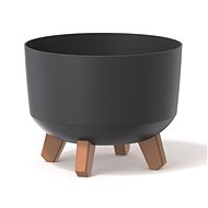 PROSPERPLAST Flowerpot GRACIA STANDART, 23.8 x 23.8 x 18.7cm, anthracite - Flower Pot