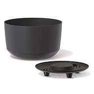 PROSPERPLAST Flowerpot GRACIA STANDART, 23.8 x 23.8 x 14.2cm, anthracite - Flower Pot