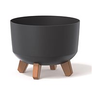 PROSPERPLAST Flowerpot GRACIA STANDART, 20 x 20 x 17.4cm, anthracite - Flower Pot