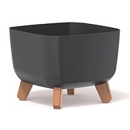 PROSPERPLAST Flowerpot GRACIA SQUARE, 29 x 29 x 22cm, anthracite - Flower Pot