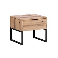 Matis Bedside table, artisan/black - Night Stand