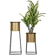 Mauro Ferretti Openwork pot covers on stand, 2 pcs - Flower Pot