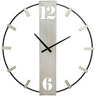Mauro Ferretti Silvery wall clock, metal, white, 61 × 63 cm - Wall Clock