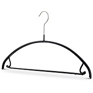 MAWA Metal non-slip hanger with trouser bar and hooks Economic black, 5 pcs - Hanger