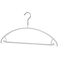 MAWA Metal non-slip hanger with trouser bar and hooks Economic white, 5 pcs - Hanger