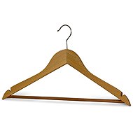 MAWA Business wooden ergonomic hanger with trouser bar and notches, natural - Hanger