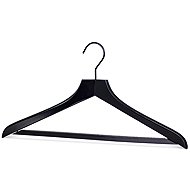 MAWA Wooden hanger All in black with trouser bar with knurling, black - Hanger