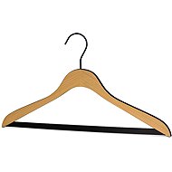 MAWA Loft wooden hanger with bar with scalloping, brown-black - Hanger