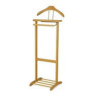 MAWA Dumb dress valet with compartment for accessories and shoes, natural - Clothes Hanger