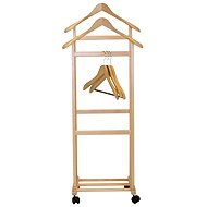 MAWA Dumb dress valet with shoe compartment, natural - Clothes Hanger