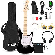 Max Music GigKit Junior 1/4 Electric Guitar Pack Black - Electric Guitar