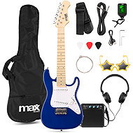 Max Music GigKit Junior 1/4 Electric Guitar Pack Blue - Electric Guitar