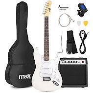 Max Music GigKit Electric Guitar Set with Amplifier, White - Electric Guitar