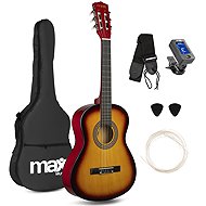 MAX music SoloArt Junior 3/4 Classic Guitar Pack, Black - Classical Guitar