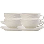 Maxwell & Williams DIAMONDS Tea Cup and Saucer 250ml Set of 4 - Set of Cups