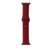 Silicone strap for Apple Watch 42/44/45mm dark red S/M - Watch Strap