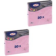 MAZUREK Napkins 33 × 33 cm Light Pink - 40 pcs - 3-ply Party - Paper Napkins