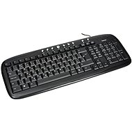 HAMA multimediální klávesnice černá, USB/PS2 - Keyboard