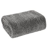 Mybesthome Microfibre Blanket SAMOA Grey 150x200cm - Blanket