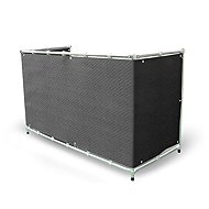 MyBestHome Balcony screen PREMIUM, 90 × 300 cm, rattan pattern, graphite, 240 g/m2 - Screen