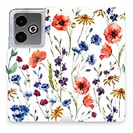 Mobiwear Flip Realme GT 7T virágok tok - Mobiltelefon tok