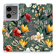 Mobiwear Flip Book for Realme GT 7 - Green Meadow - Phone Case