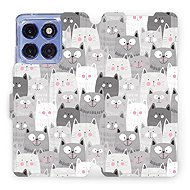 Mobiwear Flip Book for Motorola Edge 60 Pro - Kitty - Phone Case