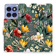 Mobiwear Flip Book for Motorola Edge 60 Pro - Green Meadow - Phone Case