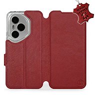 Mobiwear Flip Leather Book for Honor 400 Pro - Dark Red - Phone Case