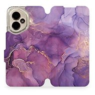 Mobiwear Flip Book for Honor 400 - Purple Marble - Phone Case
